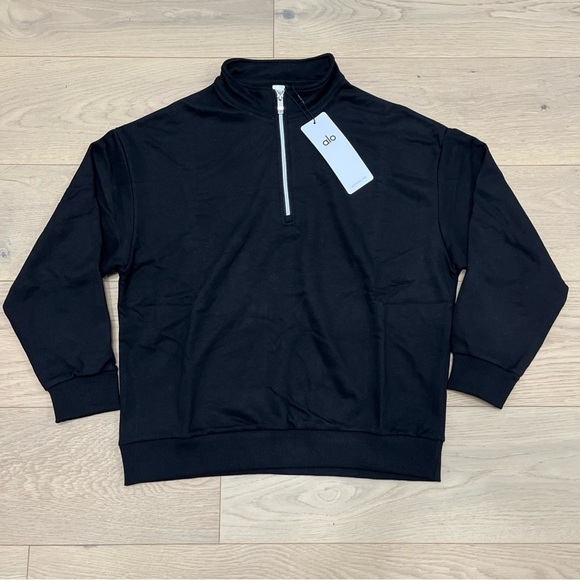 ALO Yoga Unisex Black Quarter-Zip Hoodie and Jogger Set - Picture 2 of 14